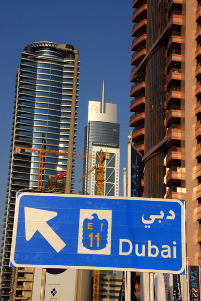 Dubai roadsign, Sheikh Zayed Road