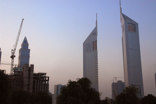 Emirates Towers with DIFC construction