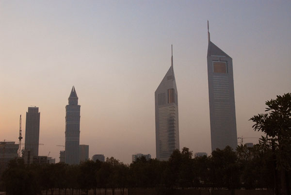 Sheikh Zayed Road at dusk