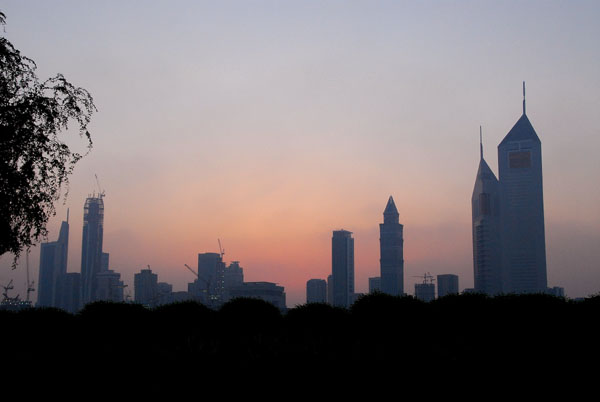 Sheikh Zayed Road at dusk