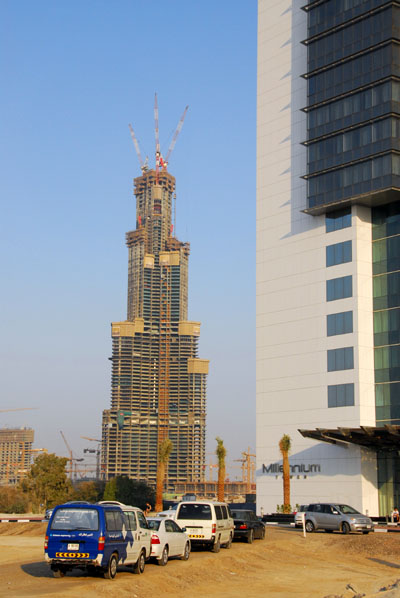 Burj Dubai from the base of Millenium Tower