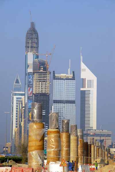 Dubai Metro Project along Sheikh Zayed Road