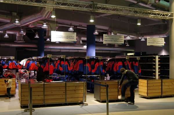 Equipment counters at Ski Dubai