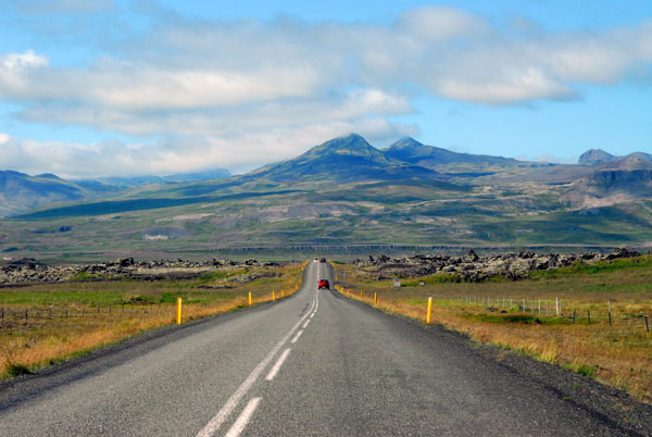 Route 54 headed towards Snfellsnes