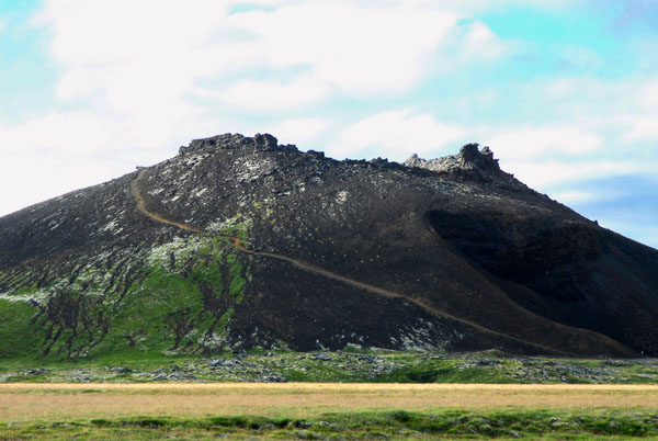 A small volcanic cone near Hellissandur