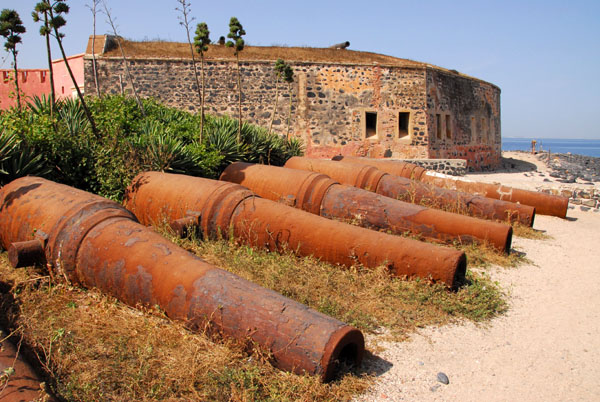 Cannon in front of Fort d'Estrées, Île de Gorée