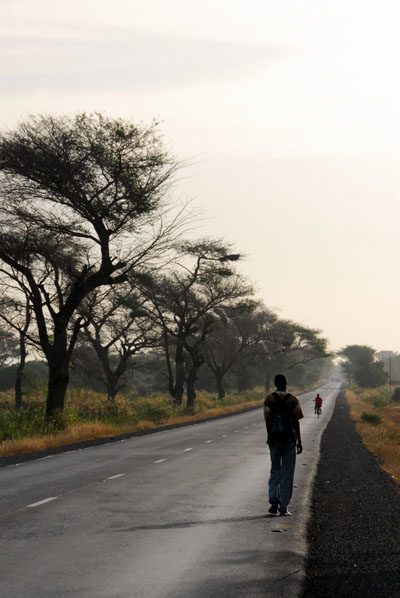 Walking along Senegal's Route Nationale 1