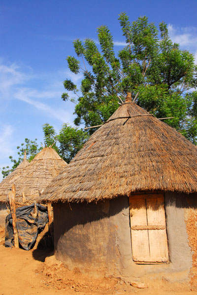 African huts in Dilia, Mali