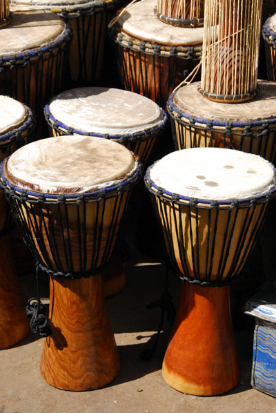 African drums at the Maison des Artisans