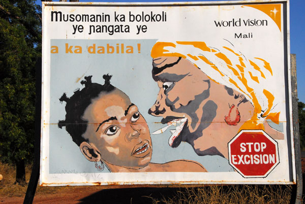 Billboard against the common practice of female circumcision