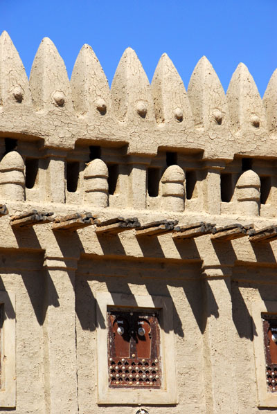 Adornments on a mud house in Djenné