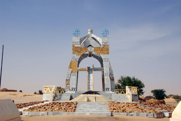 Flamme de la Paix, Tombouctou - site where Tuareg rebels burned 3000 weapons ending the Tuareg Uprising 27 March 1996