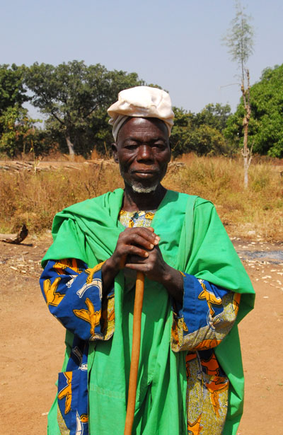 Traditionally dressed elder, Benin