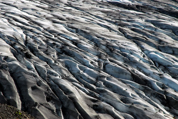 Detail of the crevasses of the Skaftafellsjökull