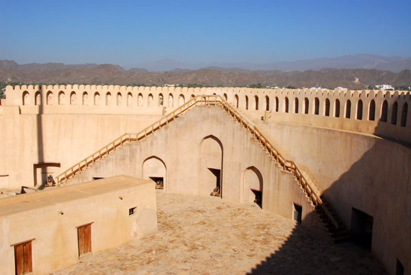 The base of the main tower at Nizwa Fort is basically solid