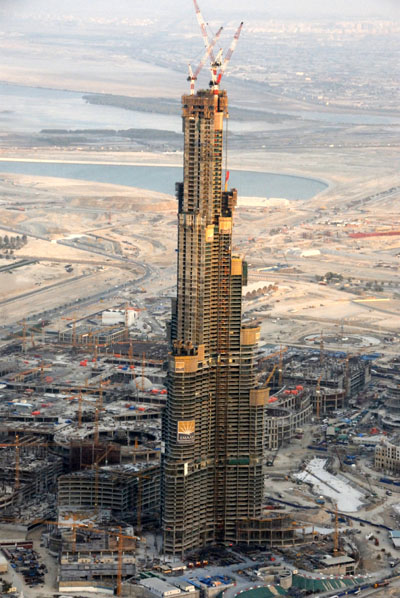 Burj Dubai aerial Jan 07