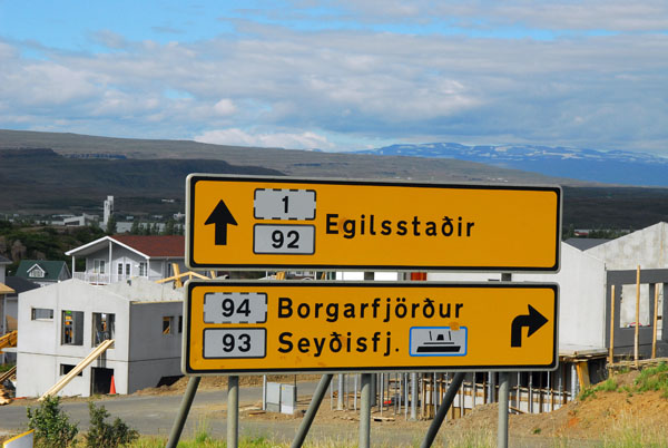 As I arrive in Egilstair (E-town) the weather improves significantly as I enter Northern Iceland