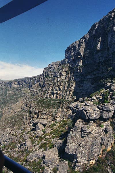 Coming down from Table Mountain by cable car