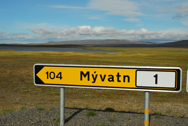 Ring Road to Mvatn, a volcanic lake in North Central Iceland