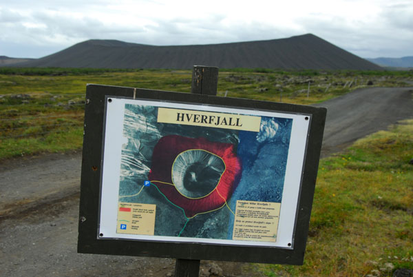 Hverfjall, a tephra ring volcanic formation formed 2500 years ago