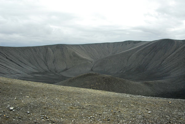 The crater of Hverfjall, 463m high, 1040m wide