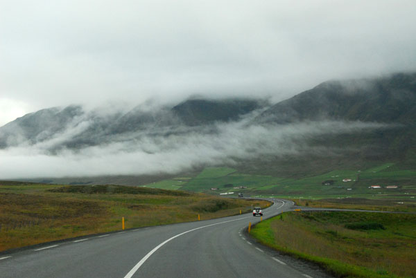 Ring Road headed west out of Akureyri towards Reykjavik