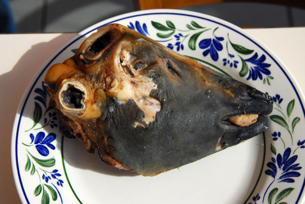She had recently prepared a traditional Icelandic dish, Sheep's Head, for a special occasion and offered us a taste