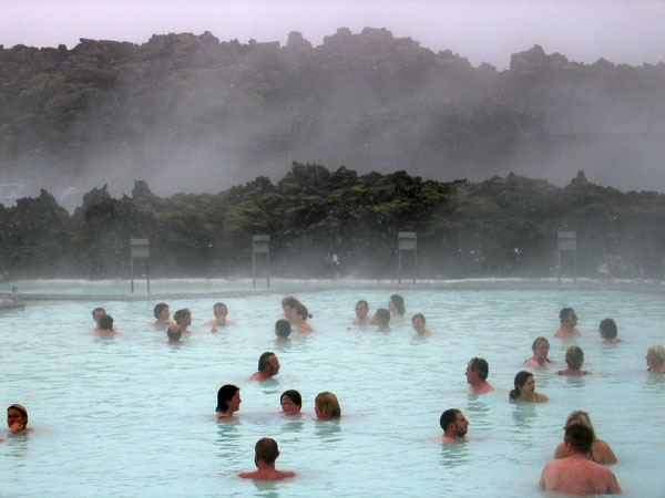 Bathers at the Blue Lagoon