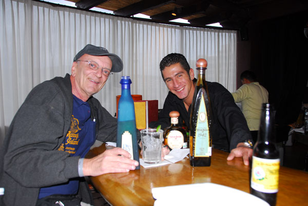 Dad getting an education about Tequila, D.G. Bar