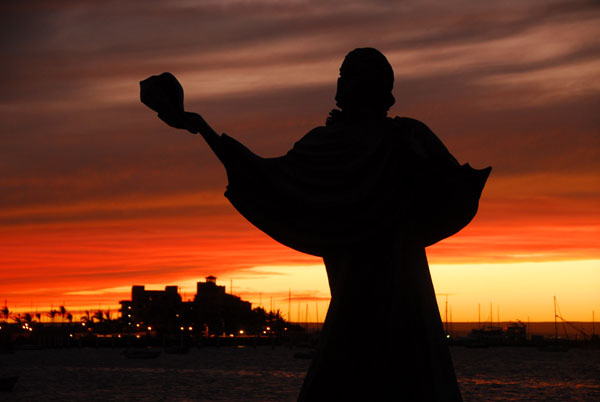 Jesus and the seashell, La Paz malecon