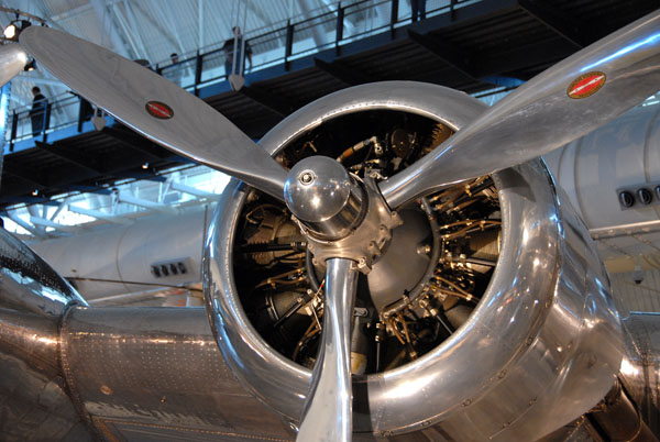 Radial engine of a B-307, Wright GR-1820 Cyclone (900hp)