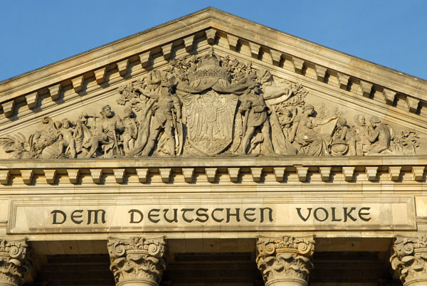 Dem Deutschen Volke, Reichstag