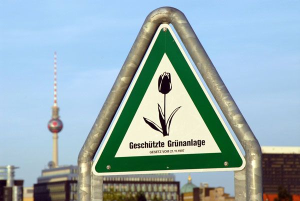 Protected Greenspace behind the main railway station, Berlin