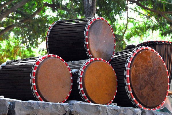 African drums at a crafts market, Île de Gorée