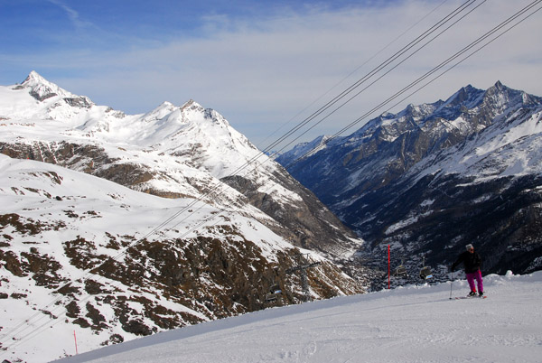 The valley containing the resort town of Zermatt