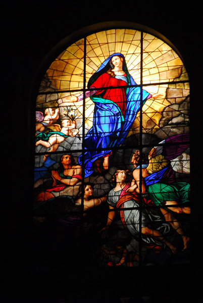 Stained glass over the main door, Milan Cathedral