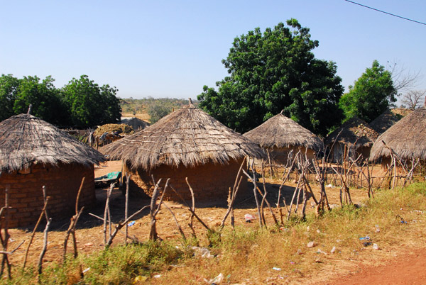 Change from the square huts we had seen along the way to round huts that will dominate through western Mali