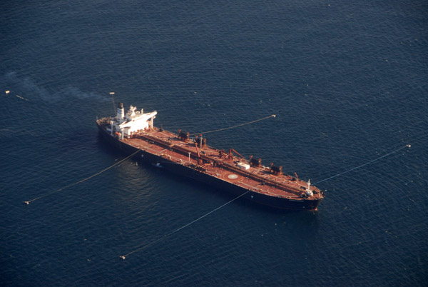 Tanker moored off Los Angeles
