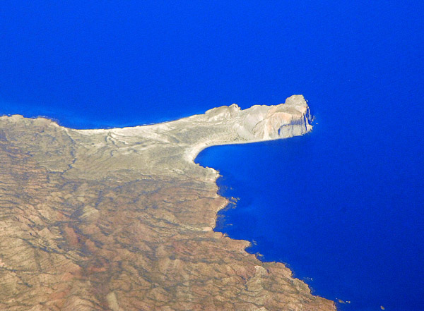 Prominent point on the east coast of Baja California Sur, between Bahia de San Nicolas and Bahia San Basilo 26 31N/111 27W