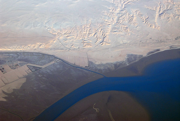 The Colorado River entering the Gulf of California, Mexico