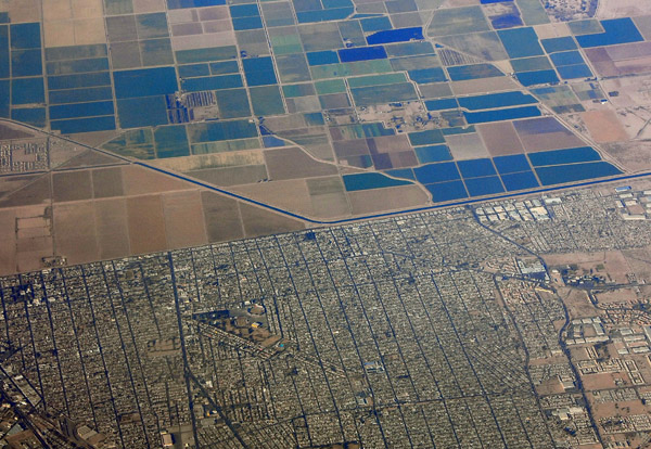 Mexicali, Mexico and the southern Imperial Valley, California