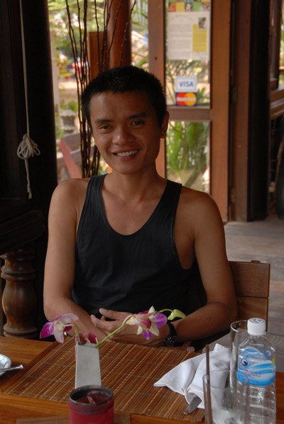 Kuay at the Spirit House, Vientiane