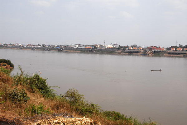 The Mekong River separating Laos from Thailand