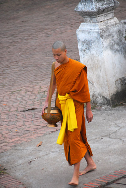 Monk with faded robes