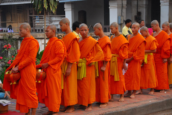 Monks from many temples congregate near the school in the center of town