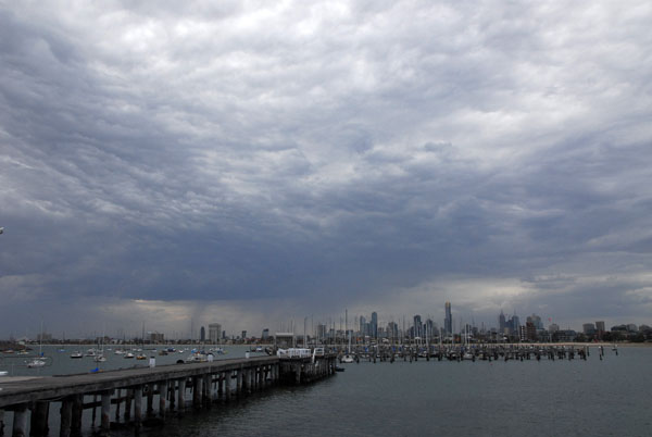 St. Kilda Pier with showers moving in