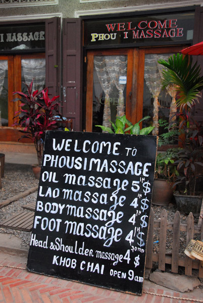Cheap massage, Luang Prabang