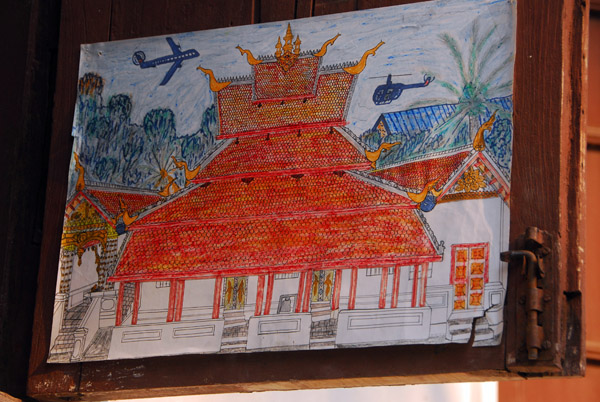 Students drawing of Wat Mai Suwannaphumaham