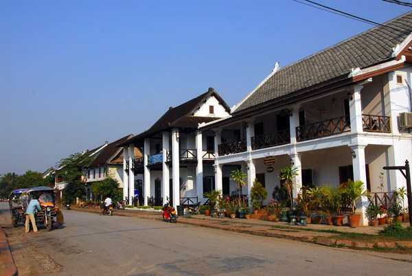 French colonial buildings, Thanon Xieng Thong, Luang Prabang
