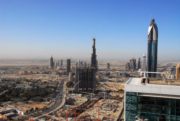 Burj Dubai and DIFC from U.P. Tower